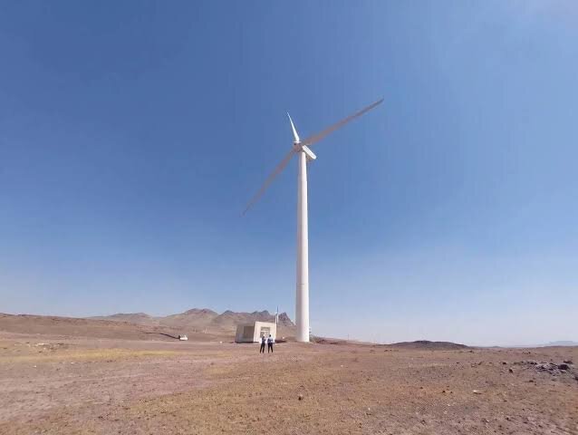 İran'ın Natl şebekesine bağlı 1. ev yapımı 2-MW rüzgar türbini
